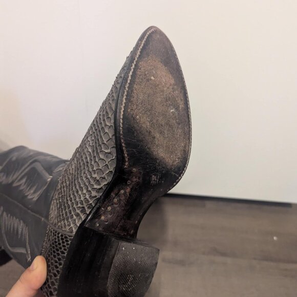 Womens Justin PYTHON SNAKE SKIN Cowboy Western Boots - Picture 6 of 11